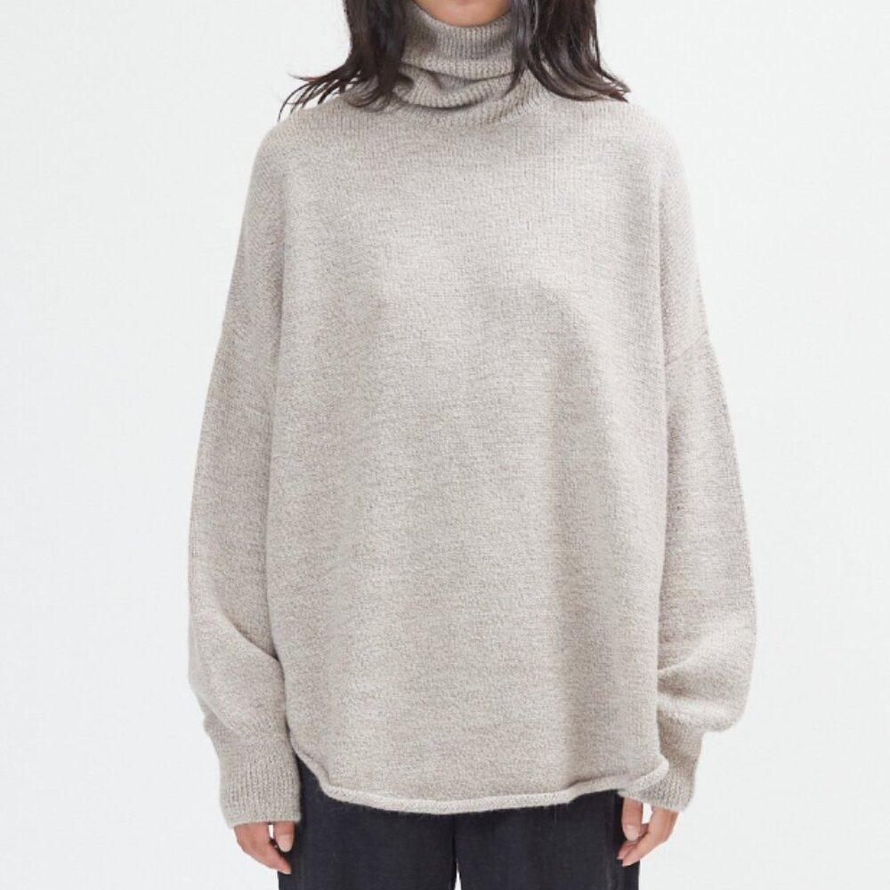 Lauren Manoogian, Dovetail Turtleneck Sweater, Marl, Size 3